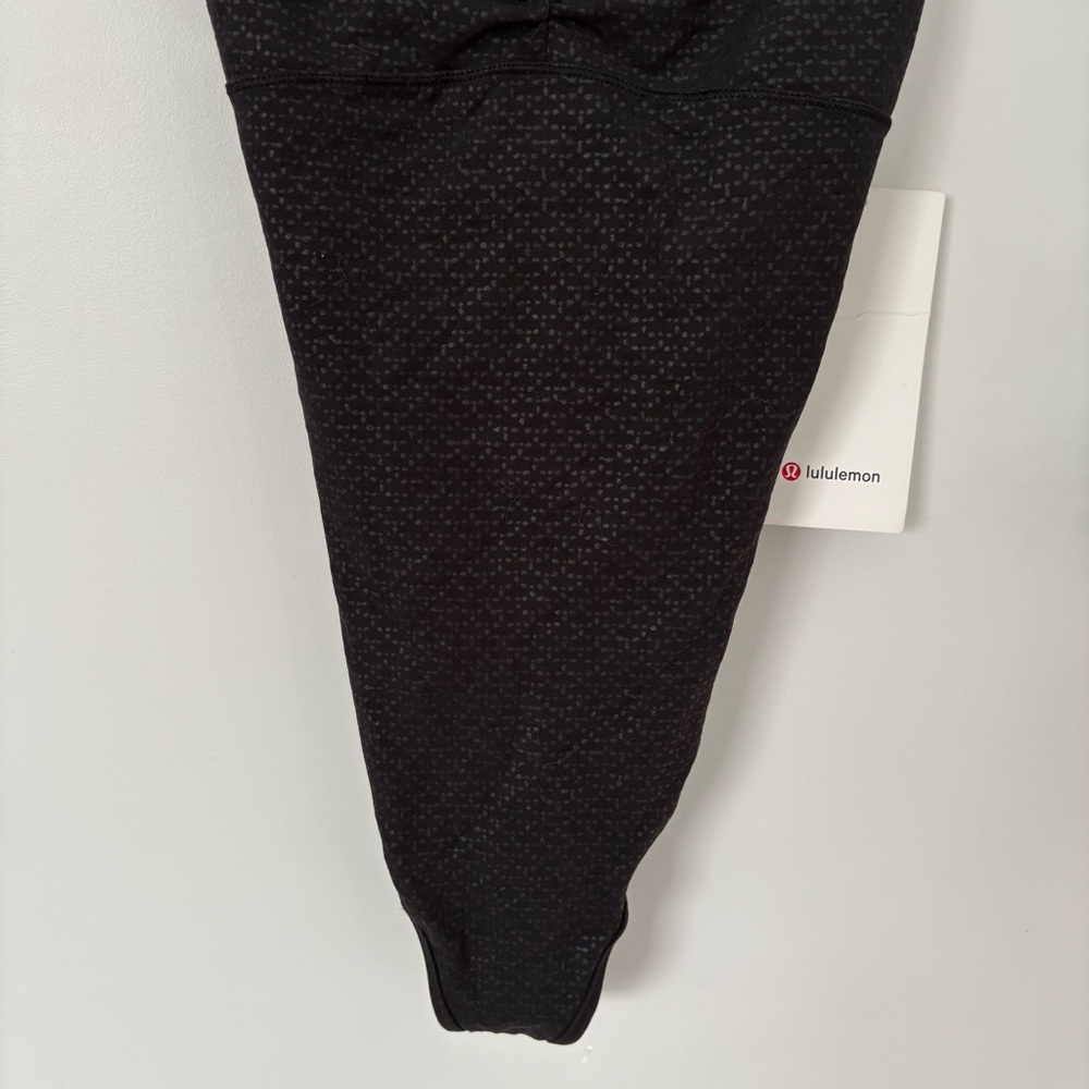NWT Lululemon The Easy Bodysuit Nulu - Monochromic Black Emboss - Size 6 - Picture 3 of 10